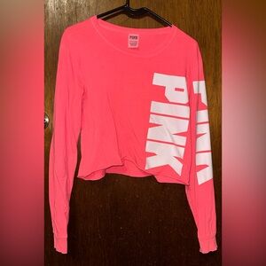 Victoria Secret Pink Long Sleeve Crop Top